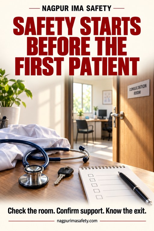 SAFETY STARTS BEFORE THE FIRST PATIENT — Check the room. Confirm support. Know the exit.