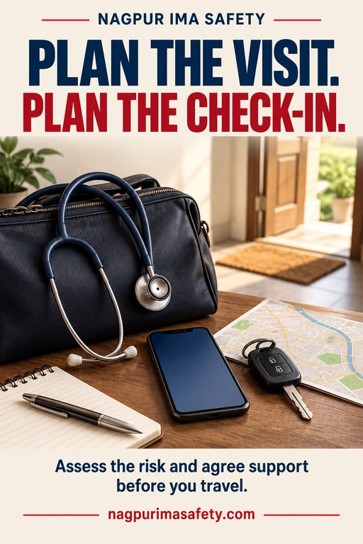 PLAN THE VISIT. PLAN THE CHECK-IN. — Assess the risk and agree support before you travel.