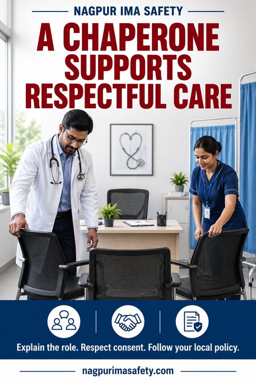 A CHAPERONE SUPPORTS RESPECTFUL CARE — Explain the role. Respect consent. Follow your local policy.