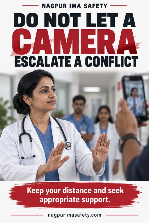 DO NOT LET A CAMERA ESCALATE A CONFLICT — Keep your distance and seek appropriate support.