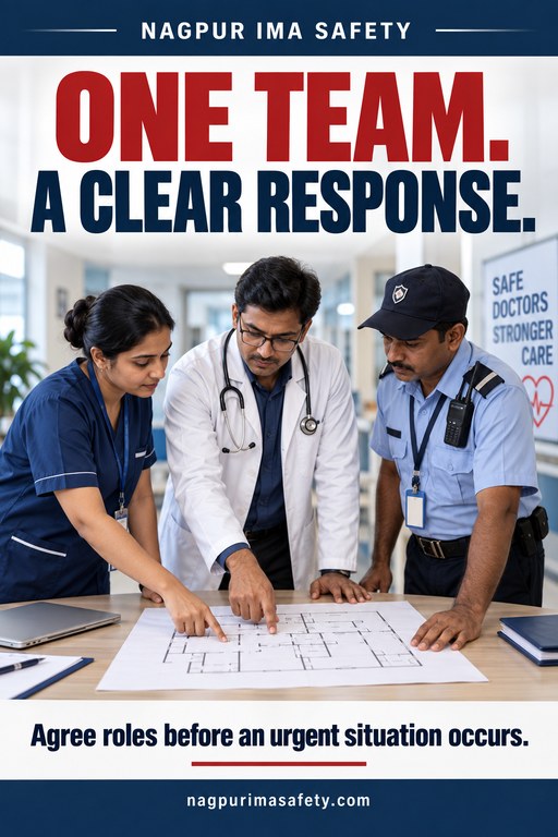 ONE TEAM. A CLEAR RESPONSE. — Agree roles before an urgent situation occurs.